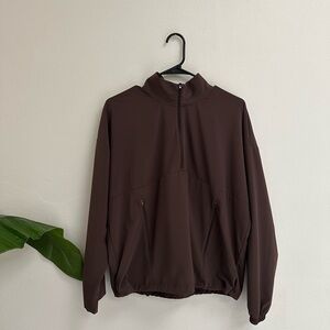 Brown half zip